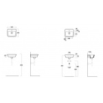 Simas Evolution Umywalka Ścienna 34x31cm EVO14/EVO 14