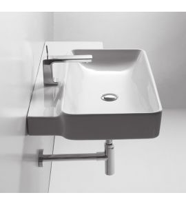 Simas Flow Umywalka Ścienna z blatem po prawej stronie 88x50cm FL02/FL 02