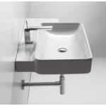 Simas Flow Umywalka Ścienna z blatem po prawej stronie 88x50cm FL02/FL 02