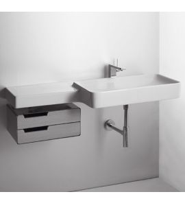 Simas Flow Umywalka Ścienna z blatem po lewej stronie 115x50cm FL03/FL 03