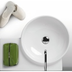 Simas Flow Umywalka Ścienna z blatem po prawej stronie 63x49cm FL04/FL 04 WIETRZENIE MAGAZYNÓW!!