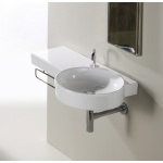 Simas Flow Umywalka Ścienna z blatem po lewej stronie 87x49cm FL05/FL 05