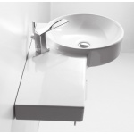 Simas Flow Umywalka Ścienna z blatem po lewej stronie 87x49cm FL05/FL 05