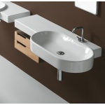 Simas Flow Umywalka Ścienna z blatem po lewej stronie 113x50cm FL22/FL 22