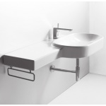 Simas Flow Umywalka Ścienna z blatem po lewej stronie 113x50cm FL22/FL 22