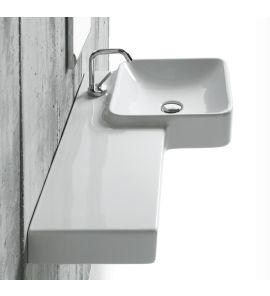 Simas Flow Umywalka Ścienna z blatem po lewej stronie 82x50cm FL20/FL 20