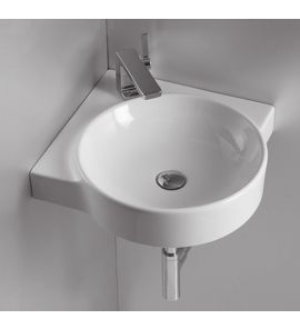 Simas Flow Umywalka Ścienna Narożna 49,5x49,5cm FL24/FL 24