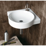 Simas Flow Umywalka Ścienna Narożna 49,5x49,5cm FL24/FL 24