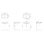 Simas Flow Umywalka Ścienna 69x50cm FL01/FL 01