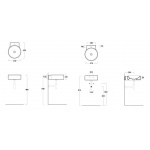 Simas Flow Umywalka Ścienna 40x49,5cm FL14/FL 14