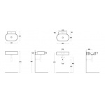 Simas Flow Umywalka Ścienna 52x42cm FL17/FL 17