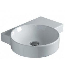 Simas Flow Umywalka Ścienna z blatem po prawej stronie 63x49cm FL04/FL 04 WIETRZENIE MAGAZYNÓW!!