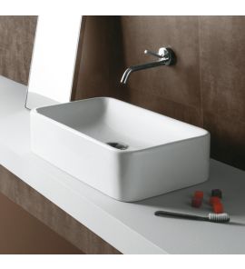 Simas Flow Umywalka stawiana na blat 53x32 cm biała FL12/FL 12