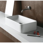 Simas Flow Umywalka stawiana na blat 53x32 cm biała FL12/FL 12