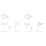 Simas Flow Umywalka Stawiana na Blat 51,5/31,5cm FL13/FL 13