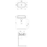 Simas Flow Umywalka stawiana na blat 53x32 cm biała FL12/FL 12