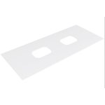 Simas Folio Blat ceramiczny z podwójnym otworem prostokątny 120x51x0,8 cm biały FO12DF