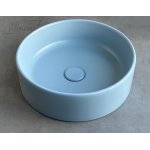 Simas Folio Umywalka stawiana na blat ø40 cm z korkiem klik klak pervinca matt FO01.62+PLCE.62