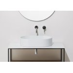 Simas Foriu Umywalka stawiana na blat owalna 60x40x12,5 cm biały FO02