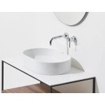 Simas Foriu Umywalka stawiana na blat owalna 60x40x12,5 cm biały FO02