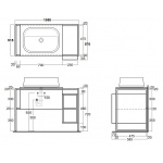 Simas Frame Szafka Umywalkowa 105x57 cm FM1/FM 1