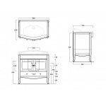 Simas Arcade Szafka Umywalkowa 84x53 cm ARMD90
