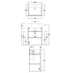 Simas Frozen Półka pod umywalkę FZ10 54 cm chrom FZM10