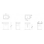 Simas Frozen Umywalka Meblowa 60x50cm U60/U 60