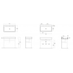 Simas Frozen Umywalka Meblowa 90x50cm U90/U 90