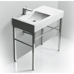 Simas Frozen Umywalka Meblowa z blatem po prawej stronie 90x50cm FZ11/FZ 11