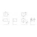 Simas Frozen Umywalka Ścienna 50x50cm FZ13/FZ 13