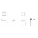 Simas Frozen Umywalka Ścienna 43x33cm FZ14/FZ 14 