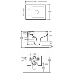  Simas Frozen Miska WC Wisząca czarna FZ18NERO/FZ 18 NERO