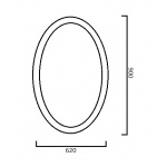 Simas Lante Lustro Ścienne 62x90 cm LAS1
