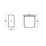 Simas Lante Spłuczka WC biała LA09