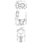 Simas Lante Spłuczka WC biała LA28