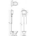 Simas Lante Spłuczka WC biała LA06