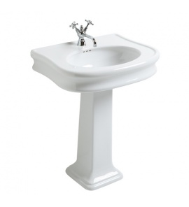 Simas Lante Umywalka Ścienna/Stawiana na blat 70x54 cm biała LA10