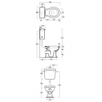 Simas Lante WC Stojący biały LA02