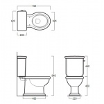 Simas Lante WC Stojący biały LA07