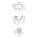 Simas Lante WC Wiszący biały LA18