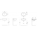 Simas LFT Spazio Umywalka Ścienna 60x44cm LFT24/LFT 24