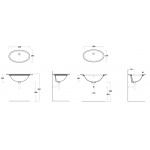 Simas LFT Spazio Umywalka Podblatowa 66x39cm LFT74/LFT 74