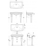 Simas Londra Umywalka Ścienna 105x57cm  LO934/LO 934