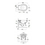 Simas Londra WC Wiszący biały LO918/LO 918