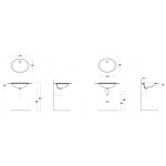 Simas Marine Umywalka Wpuszczana w Blat 55x42cm S50P/S 50P