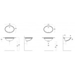 Simas Nevada Umywalka Podblatowa 57x43cm S53/S 53