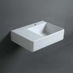 Simas Quasar Umywalka Ścienna 60x45 cm biała QU60D