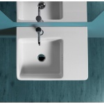 Simas Quasar Umywalka Ścienna 60x45 cm biała QU60D