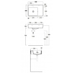 Simas Quasar Umywalka Ścienna 60x45 cm biała QU60S